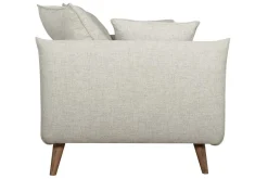 Miliboo Canapé Design|Voir Tous Les Canapés-Canapé scandinave 3 places en tissu beige et bois clair OLYMPIA