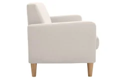 Miliboo Canapé Design|Voir Tous Les Canapés-Canapé scandinave 3 places en tissu beige et bois clair LUNA