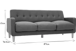 Miliboo Canapé Design|Voir Tous Les Canapés-Canapé scandinave 3 places en tissu beige et bois clair LUNA