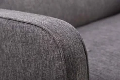 Miliboo Canapé Design|Voir Tous Les Canapés-Canapé scandinave 2 places en tissu gris foncé et bois clair ULLA