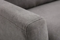 Miliboo Canapé Design|Voir Tous Les Canapés-Canapé scandinave 2 places en tissu effet velours gris clair et bois clair JONAS