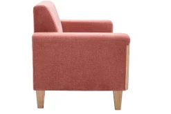 Miliboo Canapé Design|Voir Tous Les Canapés-Canapé scandinave 2 places en tissu terracotta et bois clair FJORD