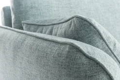 Miliboo Canapé Design|Voir Tous Les Canapés-Canapé scandinave 3 places en tissu bleu glacier et bois clair CREEP