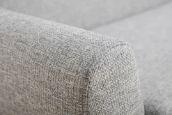 Miliboo Canapé Design|Voir Tous Les Canapés-Canapé scandinave 3 places en tissu gris clair et bois clair PURE