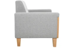 Miliboo Canapé Design|Voir Tous Les Canapés-Canapé scandinave 2 places en tissu gris et bois clair FJORD