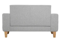Miliboo Canapé Design|Voir Tous Les Canapés-Canapé scandinave 2 places en tissu gris et bois clair FJORD