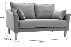 Miliboo Canapé Design|Voir Tous Les Canapés-Canapé scandinave 2 places en tissu effet velours texturé terracotta et bois clair KATE