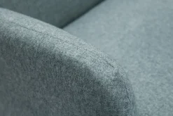 Miliboo Canapé Design|Voir Tous Les Canapés-Canapé scandinave 2 places en tissu vert de gris et bois clair ISKO