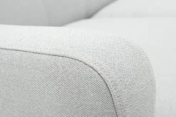 Miliboo Canapé Design|Voir Tous Les Canapés-Canapé scandinave 2 places en tissu gris clair et bois clair LUNA