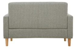 Miliboo Canapé Design|Voir Tous Les Canapés-Canapé scandinave 2 places en tissu gris et bois clair MOON