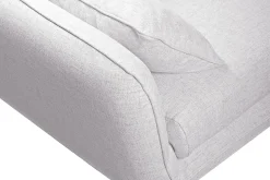 Miliboo Canapé Design|Voir Tous Les Canapés-Canapé scandinave 3 places en tissu gris clair chiné et bois clair CREEP