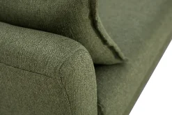 Miliboo Canapé Design|Voir Tous Les Canapés-Canapé scandinave 2 places en tissu kaki et bois clair KATE