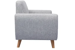 Miliboo Canapé Design|Voir Tous Les Canapés-Canapé scandinave 2 places en tissu gris et bois clair PURE