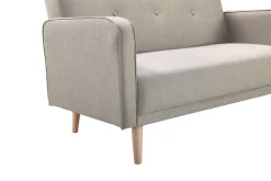 Miliboo Canapé Design|Voir Tous Les Canapés-Canapé scandinave 2 places en tissu beige et bois clair ULLA