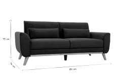 Miliboo Canapé Design|Voir Tous Les Canapés-Canapé scandinave 3 places en tissu beige et bois clair EKTOR