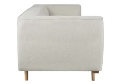 Miliboo Canapé Design|Voir Tous Les Canapés-Canapé scandinave 2-3 places en tissu beige et bois clair MORRIS