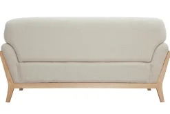 Miliboo Canapé Design|Voir Tous Les Canapés-Canapé scandinave 2 places en tissu beige et bois clair YOKO
