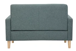 Miliboo Canapé Design|Voir Tous Les Canapés-Canapé scandinave 2 places en tissu vert de gris et bois clair MOON