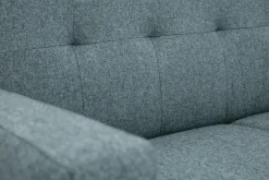 Miliboo Canapé Design|Voir Tous Les Canapés-Canapé scandinave 2 places en tissu vert de gris et bois clair MOON