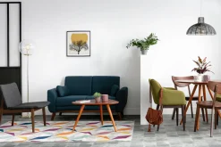 Miliboo Canapé Design|Voir Tous Les Canapés-Canapé scandinave 2 places en tissu beige et bois clair EKTOR