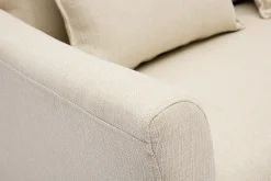 Miliboo Canapé Design|Voir Tous Les Canapés-Canapé scandinave 2 places en tissu beige et bois clair KATE