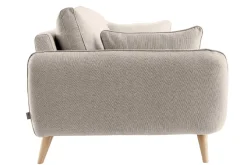 Miliboo Canapé Design|Voir Tous Les Canapés-Canapé scandinave 3 places en tissu beige et bois clair CREEP