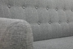 Miliboo Canapé Design|Voir Tous Les Canapés-Canapé scandinave déhoussable 3 places en tissu gris clair et bois clair YNOK