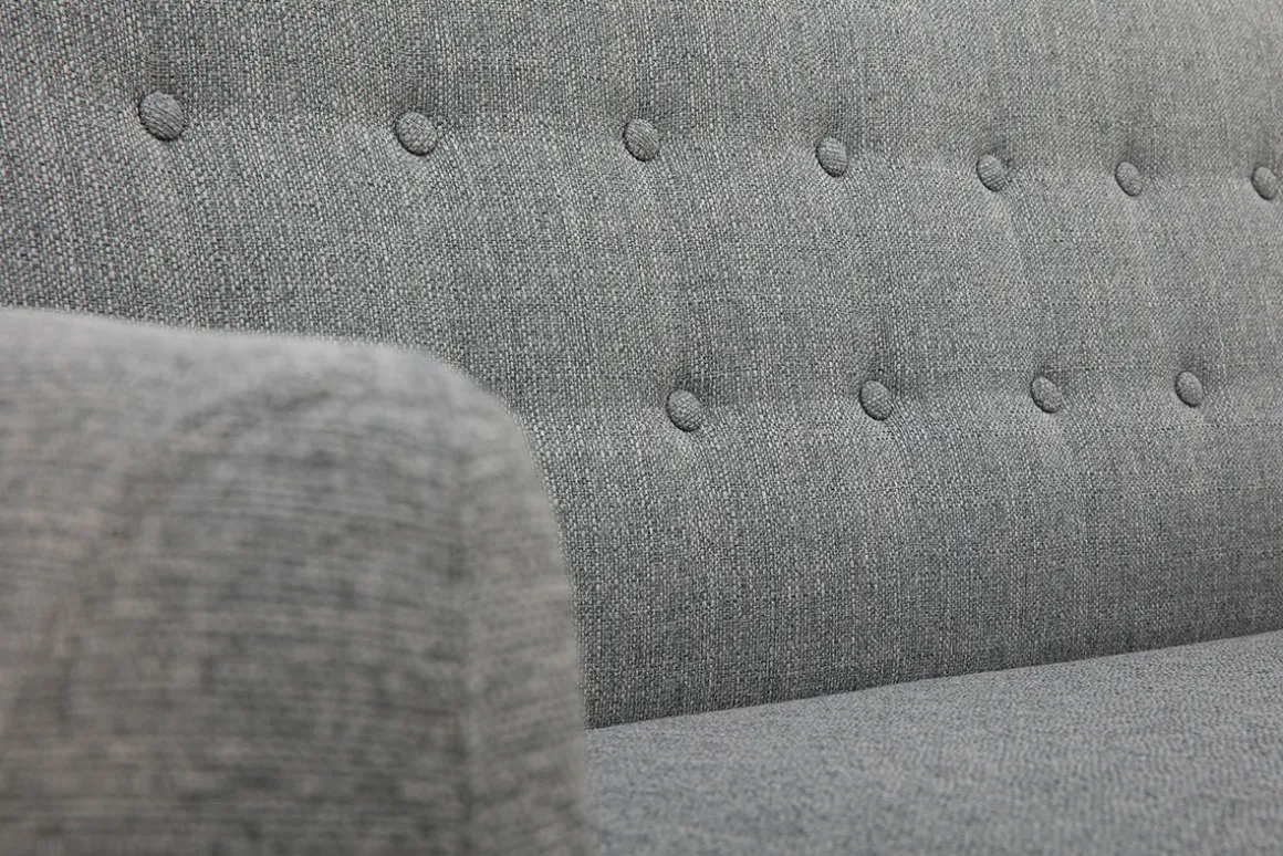 Miliboo Canapé Design|Voir Tous Les Canapés-Canapé scandinave déhoussable 3 places en tissu gris clair et bois clair YNOK