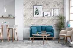 Miliboo Canapé Design|Voir Tous Les Canapés-Canapé scandinave déhoussable 2 places en tissu bleu foncé et bois clair OSLO