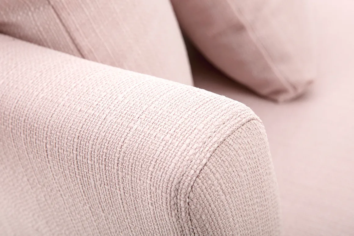 Miliboo Canapé Design|Voir Tous Les Canapés-Canapé scandinave déhoussable 2 places en tissu rose et bois clair OSLO