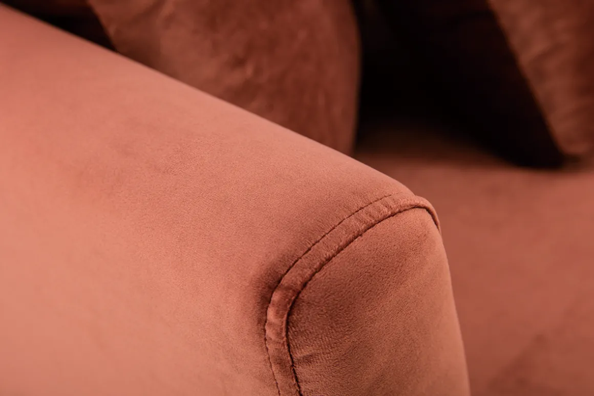 Miliboo Canapé Design|Voir Tous Les Canapés-Canapé scandinave déhoussable 2 places en tissu velours rouge tomette et bois clair OSLO