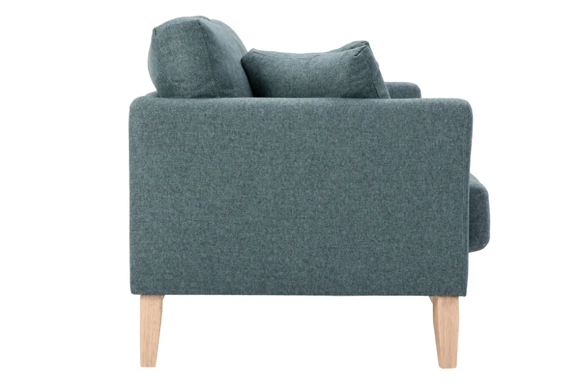 Miliboo Canapé Design|Voir Tous Les Canapés-Canapé scandinave déhoussable 2 places en tissu vert de gris et bois clair OSLO