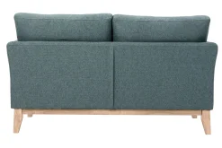 Miliboo Canapé Design|Voir Tous Les Canapés-Canapé scandinave déhoussable 2 places en tissu vert de gris et bois clair OSLO