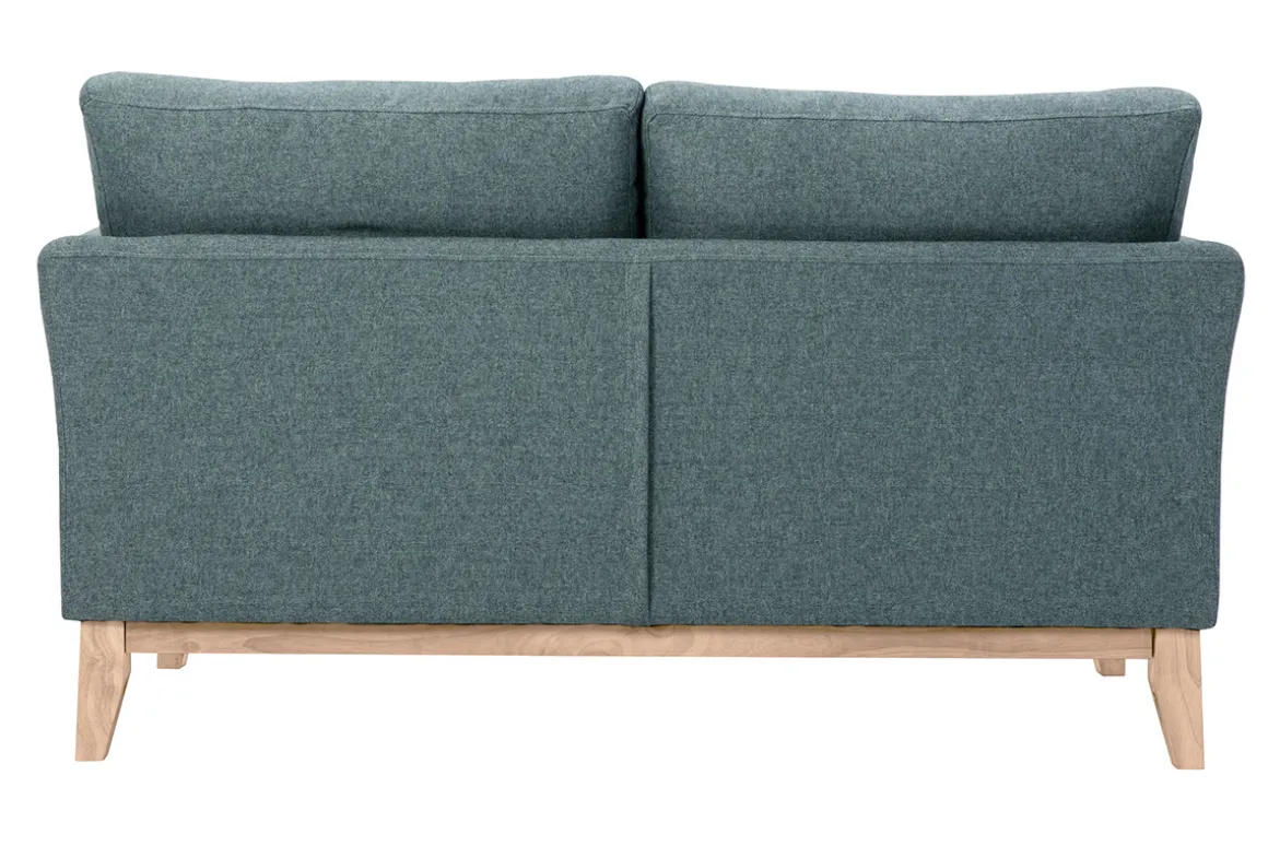 Miliboo Canapé Design|Voir Tous Les Canapés-Canapé scandinave déhoussable 2 places en tissu vert de gris et bois clair OSLO