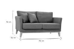 Miliboo Canapé Design|Voir Tous Les Canapés-Canapé scandinave déhoussable 2 places en tissu vert de gris et bois clair OSLO