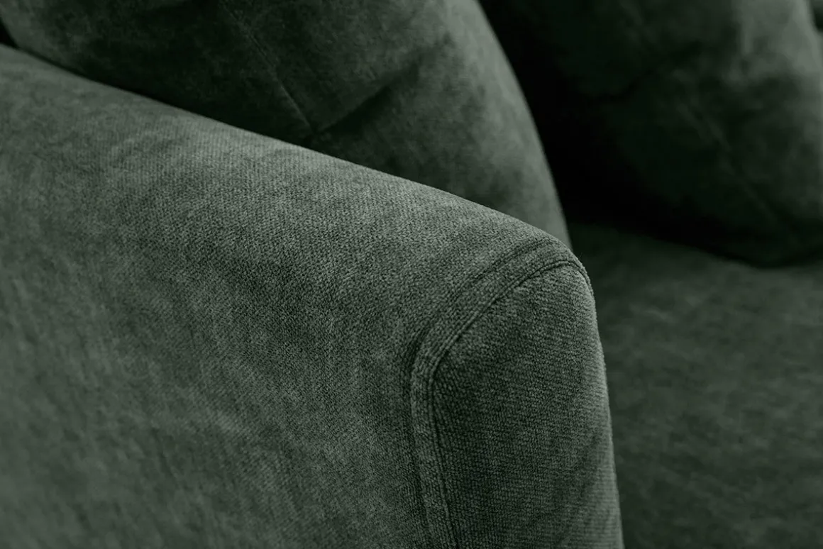 Miliboo Canapé Design|Voir Tous Les Canapés-Canapé scandinave déhoussable 2 places en tissu effet velours vert kaki et bois clair OSLO