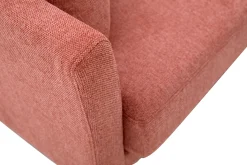 Miliboo Canapé Design|Voir Tous Les Canapés-Canapé scandinave déhoussable 2 places en tissu effet velours texturé terracotta et bois clair OSLO