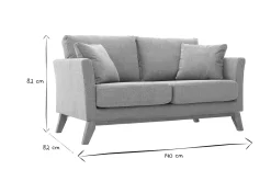 Miliboo Canapé Design|Voir Tous Les Canapés-Canapé scandinave déhoussable 2 places en tissu effet velours texturé terracotta et bois clair OSLO