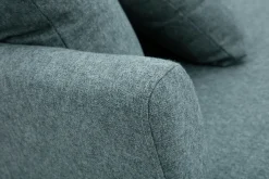 Miliboo Canapé Design|Voir Tous Les Canapés-Canapé scandinave déhoussable 3 places en tissu vert de gris et bois clair OSLO