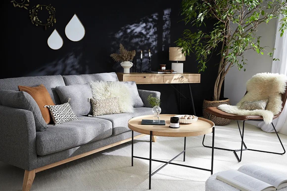 Miliboo Canapé Design|Voir Tous Les Canapés-Canapé scandinave déhoussable 3 places en tissu gris clair et bois clair OSLO