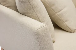 Miliboo Canapé Design|Voir Tous Les Canapés-Canapé scandinave déhoussable 2 places en tissu beige et bois clair OSLO