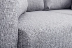 Miliboo Canapé Design|Voir Tous Les Canapés-Canapé scandinave déhoussable 2 places en tissu gris clair et bois clair OSLO