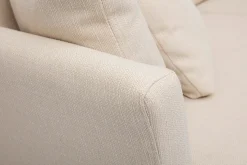 Miliboo Canapé Design|Voir Tous Les Canapés-Canapé scandinave déhoussable 3 places en tissu beige et bois clair OSLO