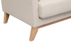Miliboo Canapé Design|Voir Tous Les Canapés-Canapé scandinave déhoussable 3 places en tissu beige et bois clair OSLO