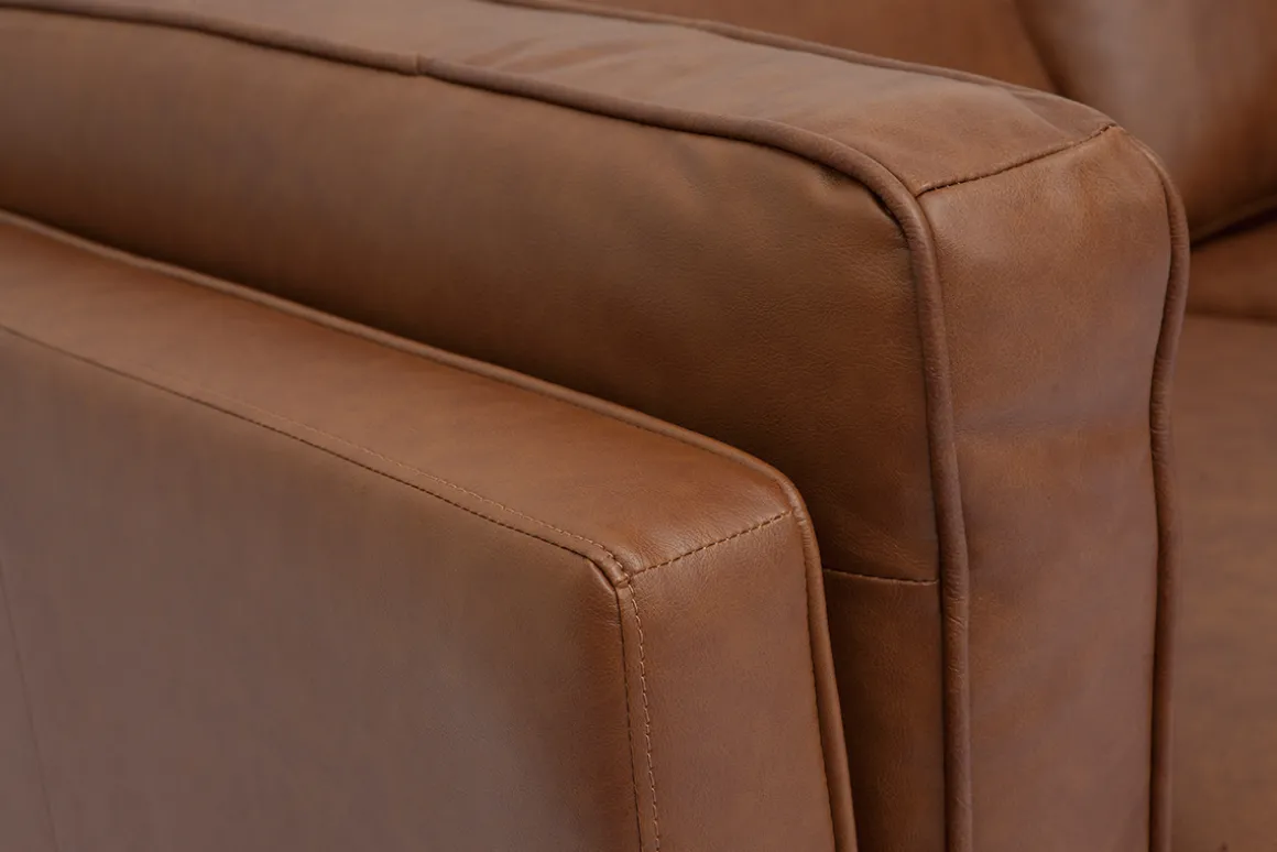 Miliboo Canapé Cuir|Voir Tous Les Canapés-Canapé vintage 2 places cuir marron et bois foncé BRADLEY