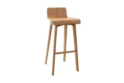 Miliboo Tabouret De Bar-Chaise de bar scandinave en bois clair H75 cm BALTIK
