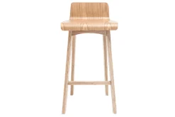 Miliboo Tabouret De Bar-Chaise de bar scandinave bois naturel H65 cm BALTIK