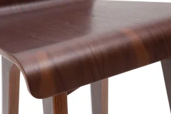 Miliboo Tabouret De Bar-Chaise de bar scandinave bois foncé H65 cm BALTIK