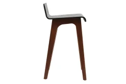Miliboo Tabouret De Bar-Chaise de bar scandinave noir et bois foncé H65 cm BALTIK