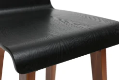 Miliboo Tabouret De Bar-Chaise de bar scandinave noir et bois foncé H65 cm BALTIK
